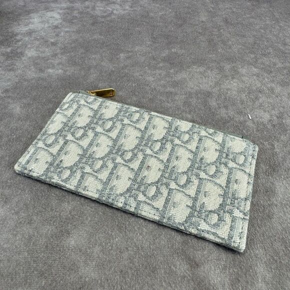Dior Gray Oblique Jacquard Monogram Pouch - Picture 3 of 9